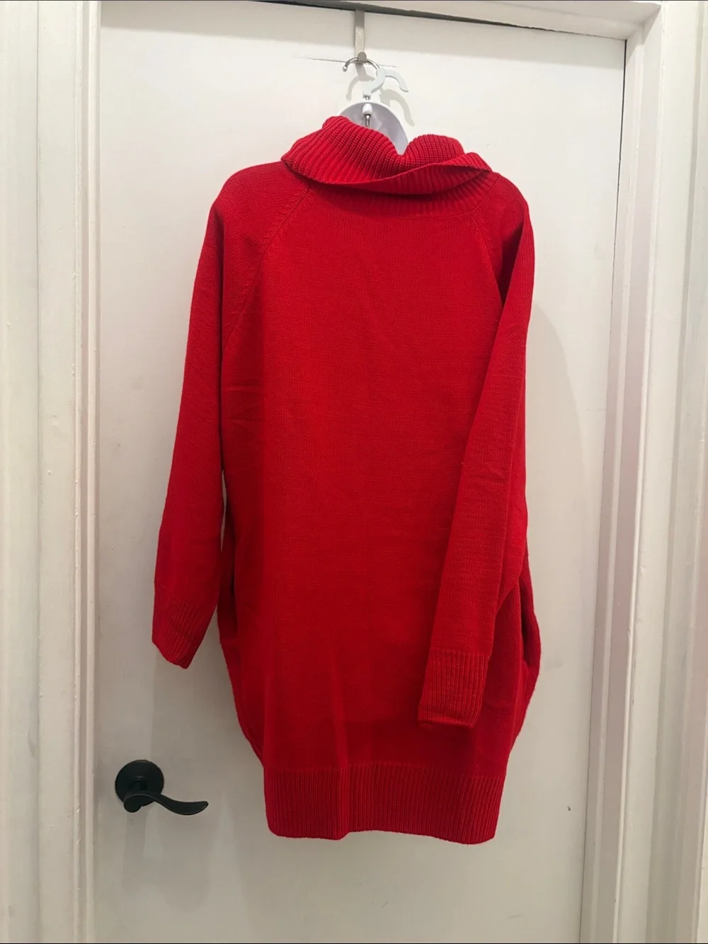 Women's Red Reindeer Turtleneck Sweater dress size L new